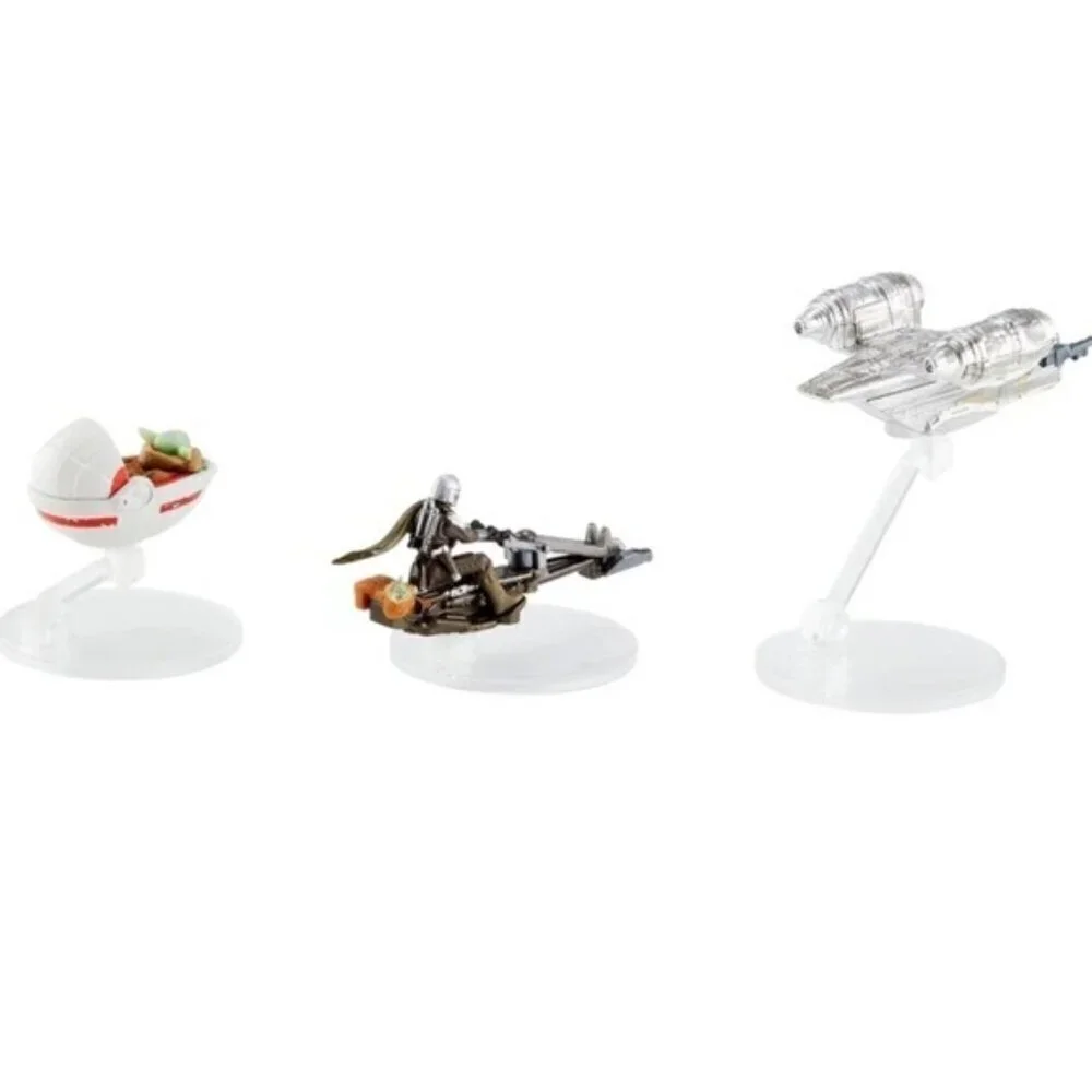 Star Wars Mandalorian Hot Wheels Starships Die Cast Vehicles Set New